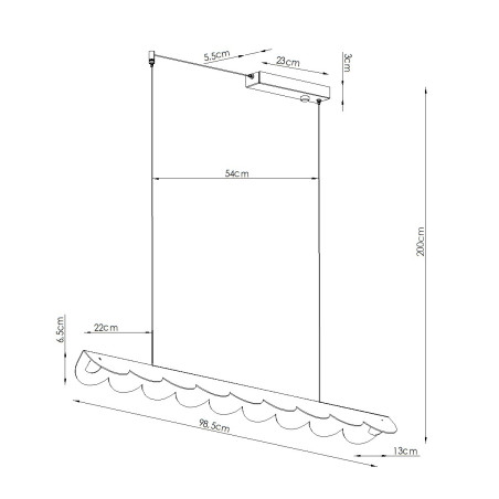 Lampa wisząca BISCUIT 100 ochra czerwona LED 4000K Thoro