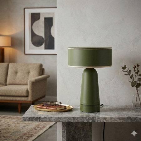Lampa biurkowa AXO zielona oliwka Thoro