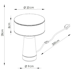 Lampa biurkowa AXO czerwona Thoro