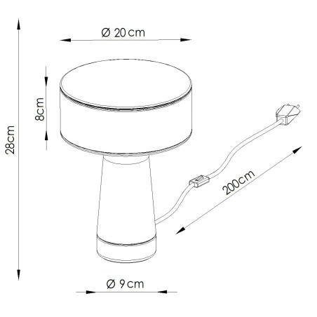Lampa biurkowa AXO czerwona Thoro