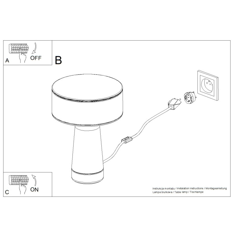 Lampa biurkowa AXO czerwona Thoro