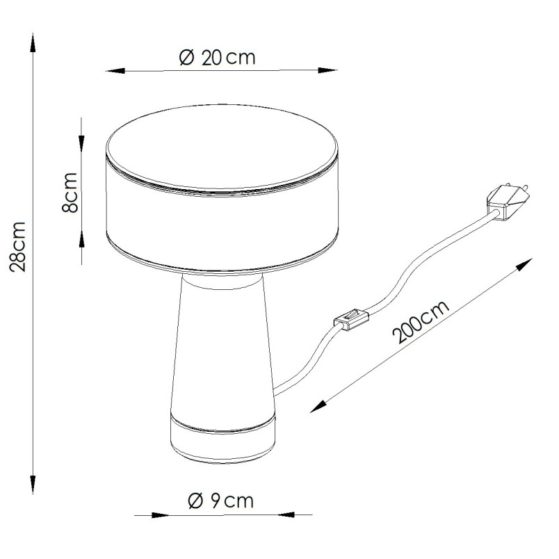 Lampa biurkowa AXO żółta Thoro