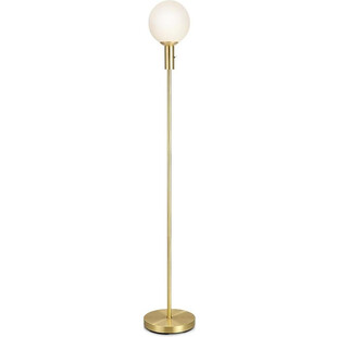 Lampa podłogowa szklana kula Minna Mosiądz/Biały marki Markslojd