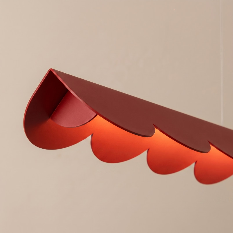 Lampa wisząca BISCUIT 100 czerwona LED 3000K Thoro
