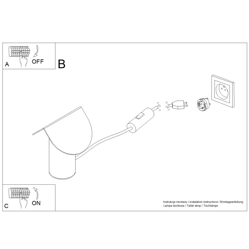 Lampa biurkowa BISCUIT żółta LED 3000K Thoro