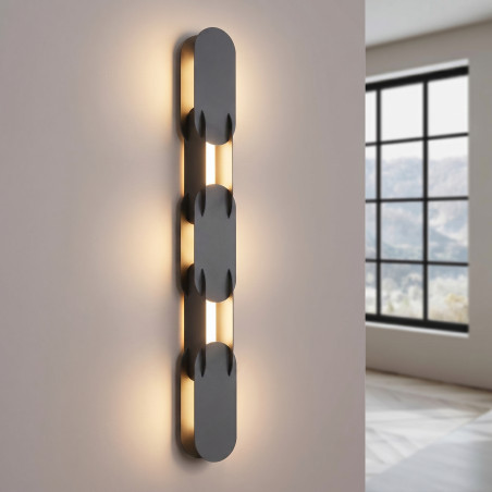 Kinkiet CHAIN 91 czarny LED 3000K Thoro