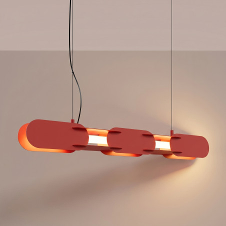 Lampa wisząca CHAIN 91 czerwona LED 3000K Thoro