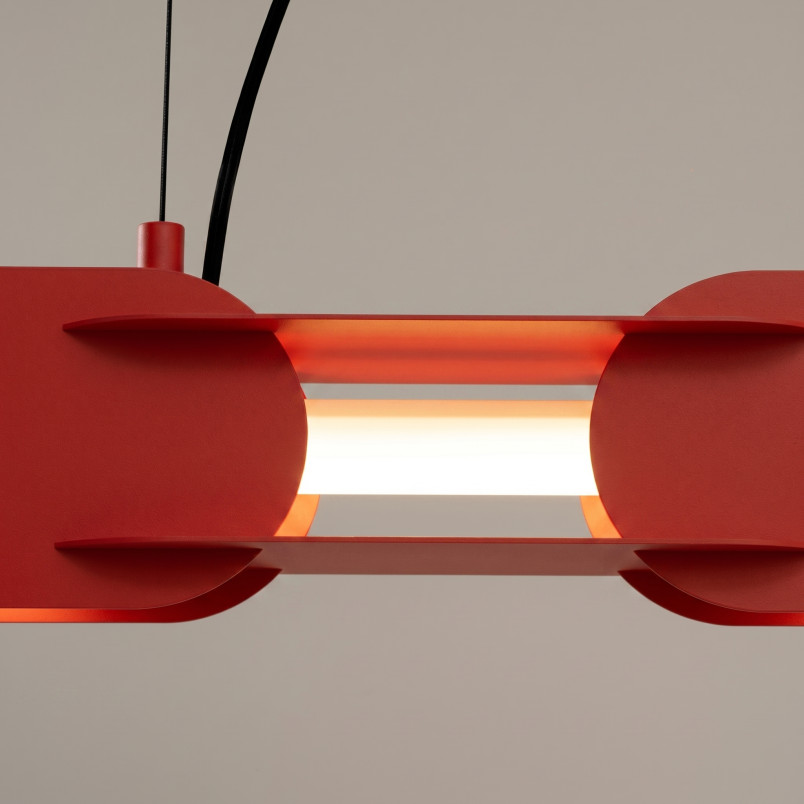 Lampa wisząca CHAIN 91 czerwona LED 3000K Thoro