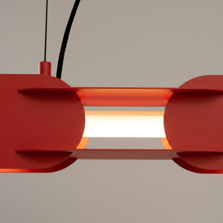 Lampa wisząca CHAIN 91 czerwona LED 3000K Thoro
