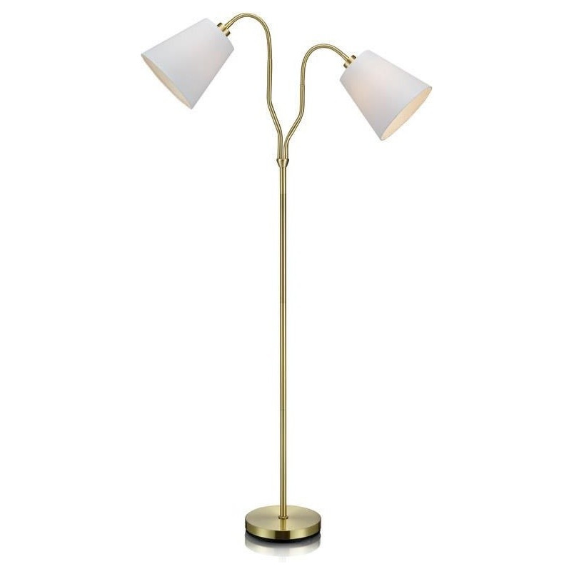 Lampa podłogowa Modena biała/mosiądz | Markslojd - Klasyczny design