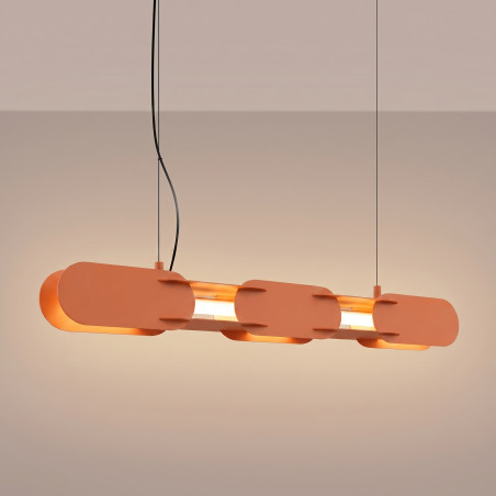 Lampa wisząca CHAIN 91 ochra czerwona LED 3000K Thoro