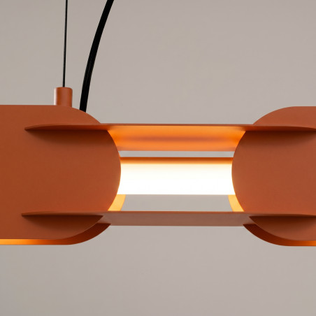 Lampa wisząca CHAIN 91 ochra czerwona LED 3000K Thoro