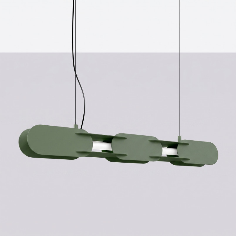 Lampa wisząca CHAIN 91 zielona oliwka LED 3000K Thoro