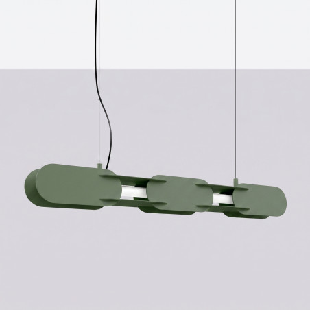 Lampa wisząca CHAIN 91 zielona oliwka LED 3000K Thoro