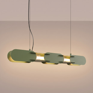 Lampa wisząca CHAIN 91 zielona oliwka LED 3000K Thoro