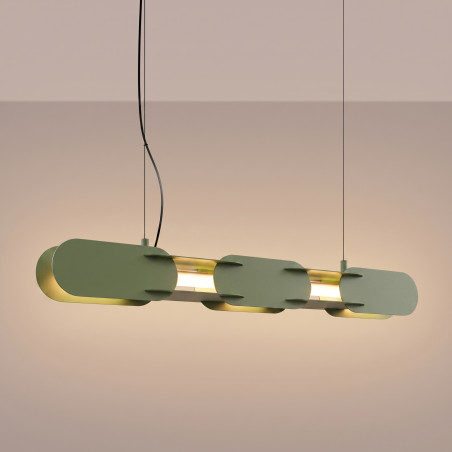 Lampa wisząca CHAIN 91 zielona oliwka LED 3000K Thoro