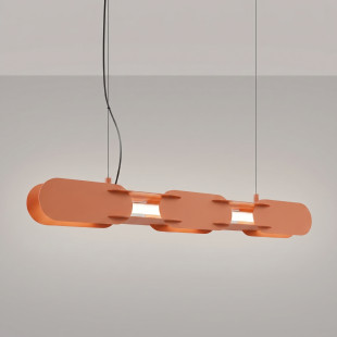 Lampa wisząca CHAIN 91 ochra czerwona LED 4000K Thoro