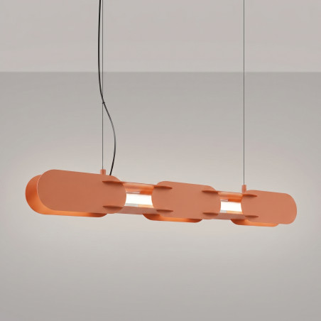 Lampa wisząca CHAIN 91 ochra czerwona LED 4000K Thoro