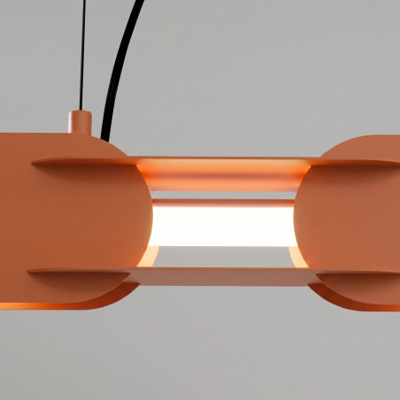Lampa wisząca CHAIN 91 ochra czerwona LED 4000K Thoro