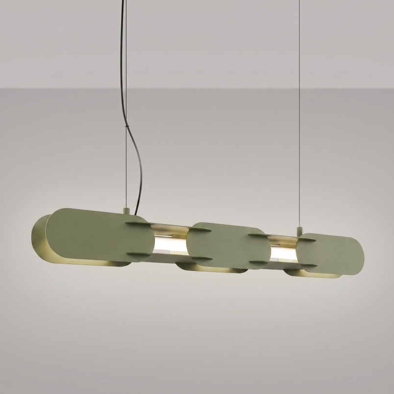Lampa wisząca CHAIN 91 zielona oliwka LED 4000K Thoro