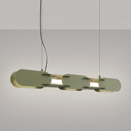 Lampa wisząca CHAIN 91 zielona oliwka LED 4000K Thoro