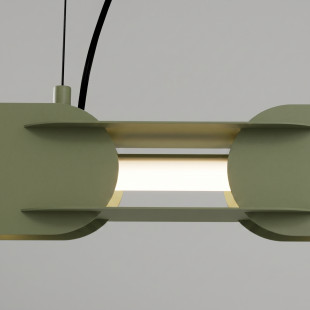 Lampa wisząca CHAIN 91 zielona oliwka LED 4000K Thoro