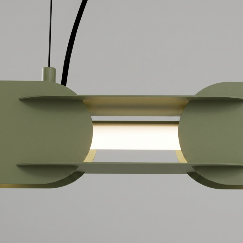 Lampa wisząca CHAIN 91 zielona oliwka LED 4000K Thoro