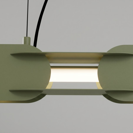 Lampa wisząca CHAIN 91 zielona oliwka LED 4000K Thoro
