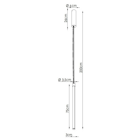 Lampa wisząca TRANG 75 żółta LED 3000K Thoro