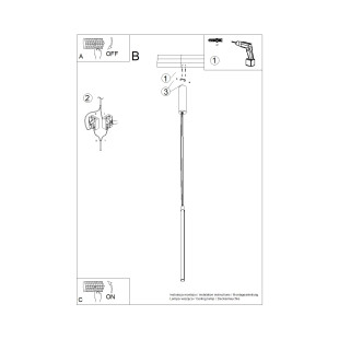 Lampa wisząca TRANG 75 żółta LED 3000K Thoro