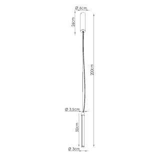 Lampa wisząca TRANG 50 ochra czerwona LED 4000K Thoro