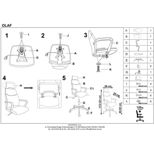 Fotel biurowy Olaf Halmar: Komfort i ergonomia w pracy