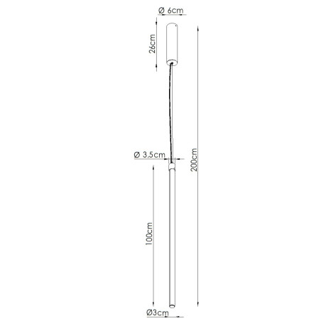 Lampa wisząca TRANG 75 biała LED 4000K Thoro