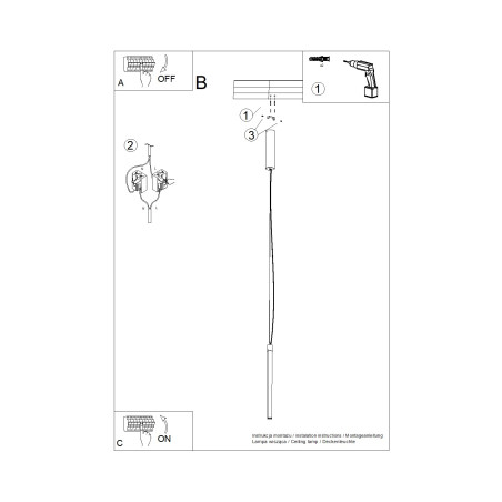 Lampa wisząca TRANG 75 biała LED 4000K Thoro