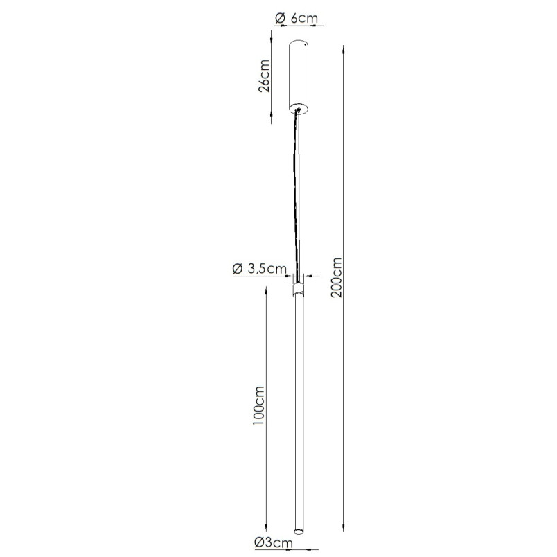 Lampa wisząca TRANG 75 żółta LED 4000K Thoro