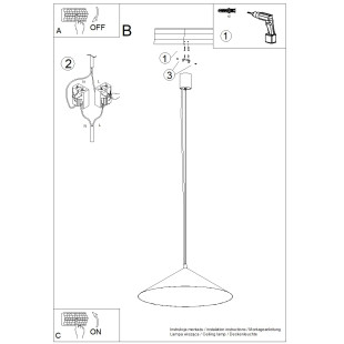 Lampa wisząca FINT biała LED 3000K Thoro