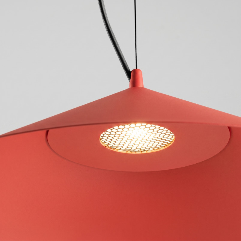 Lampa wisząca FINT czerwona LED 3000K Thoro