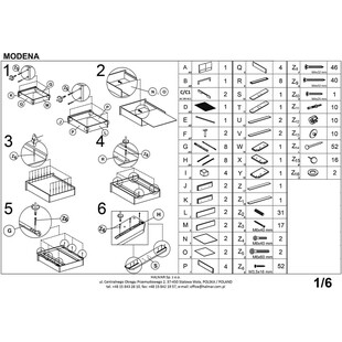 Łóżko tapicerowane Modena 160x200 szare Halmar | Komfort i styl