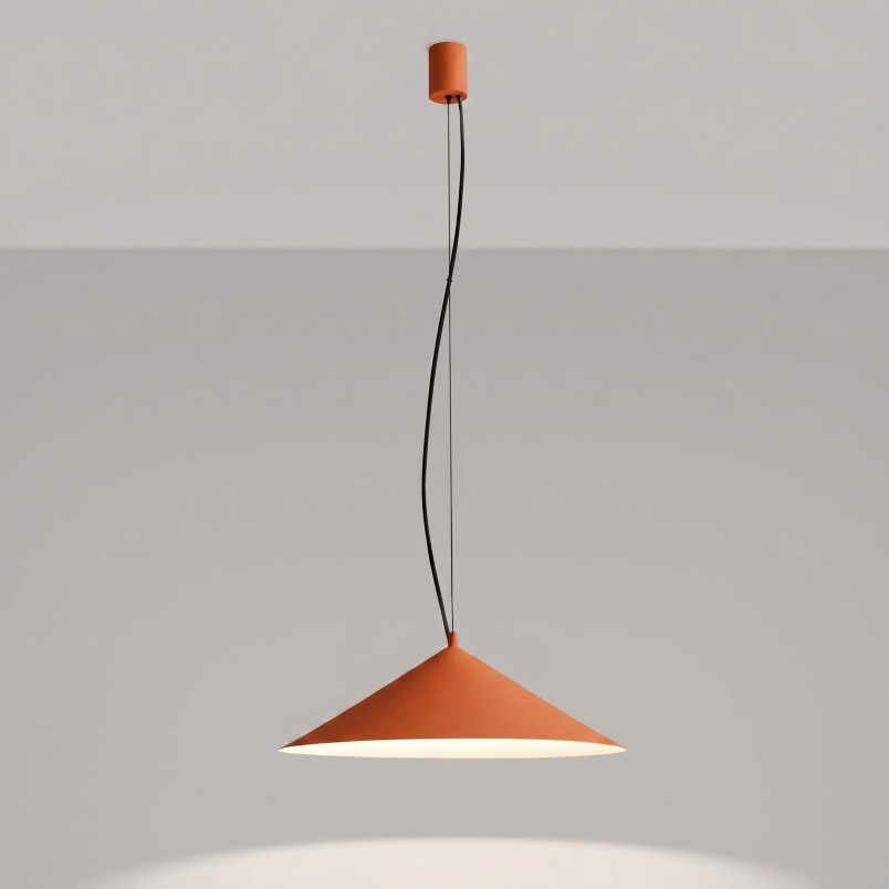 Lampa wisząca FINT ochra czerwona LED 3000K Thoro