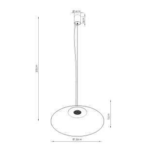 Lampa wisząca FINT ochra czerwona LED 3000K Thoro
