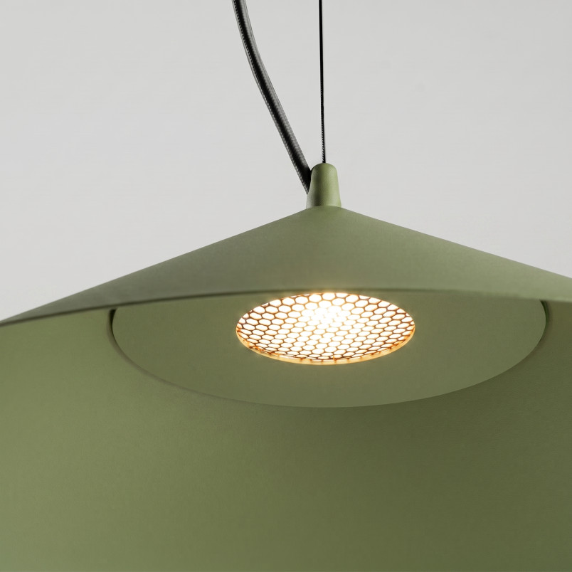 Lampa wisząca FINT zielona oliwka LED 3000K Thoro