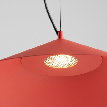 Lampa wisząca FINT czerwona LED 4000K Thoro