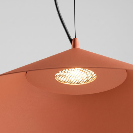 Lampa wisząca FINT ochra czerwona LED 4000K Thoro