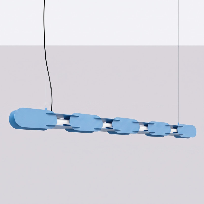 Lampa wisząca CHAIN 158 błękitna LED 3000K Thoro