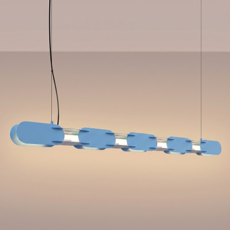 Lampa wisząca CHAIN 158 błękitna LED 3000K Thoro