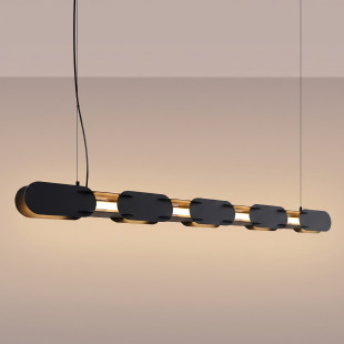 Lampa wisząca CHAIN 158 czarna LED 3000K Thoro