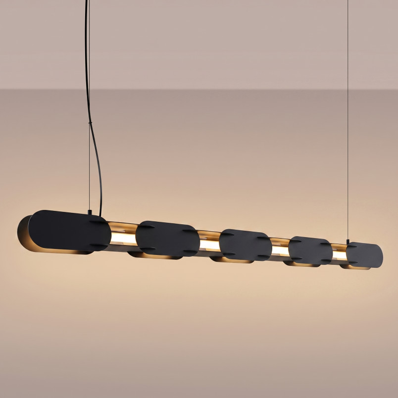 Lampa wisząca CHAIN 158 czarna LED 3000K Thoro