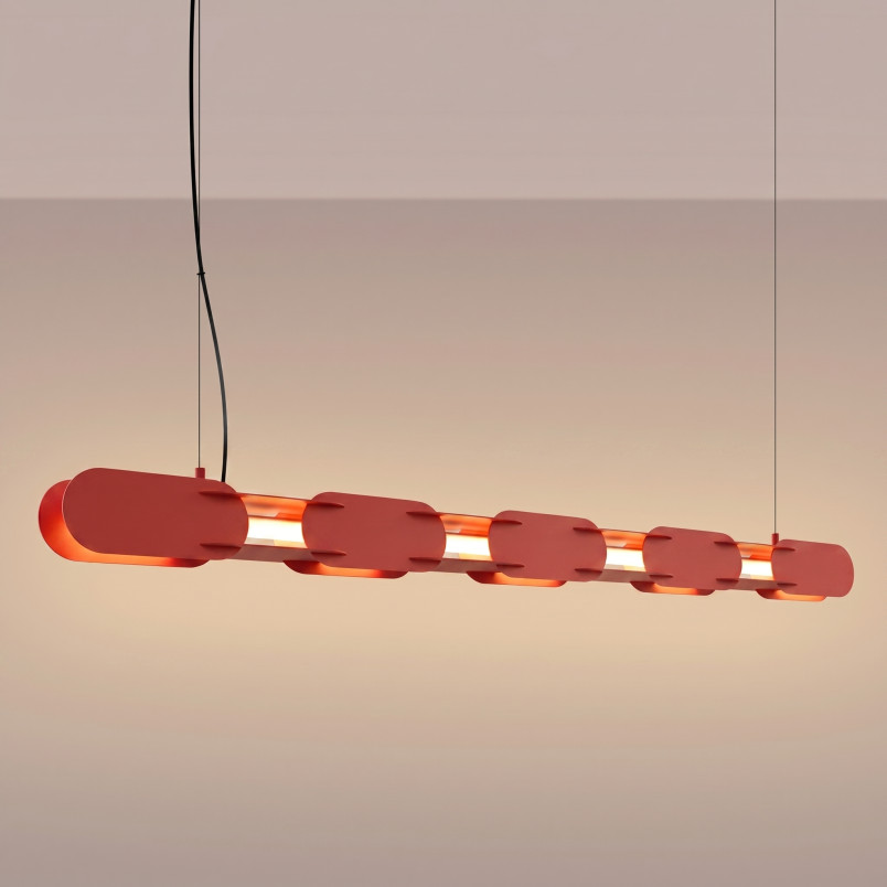 Lampa wisząca CHAIN 158 czerwona LED 3000K Thoro