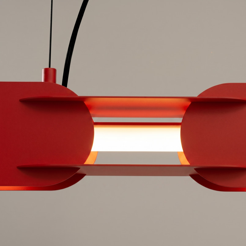 Lampa wisząca CHAIN 158 czerwona LED 3000K Thoro