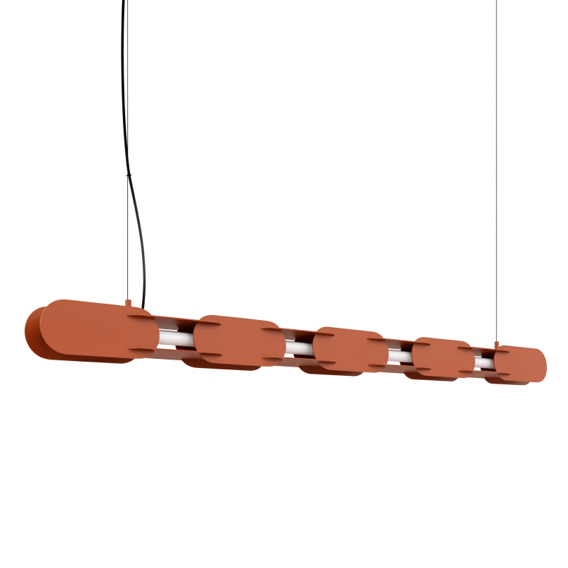 Lampa wisząca CHAIN 158 ochra czerwona LED 3000K Thoro